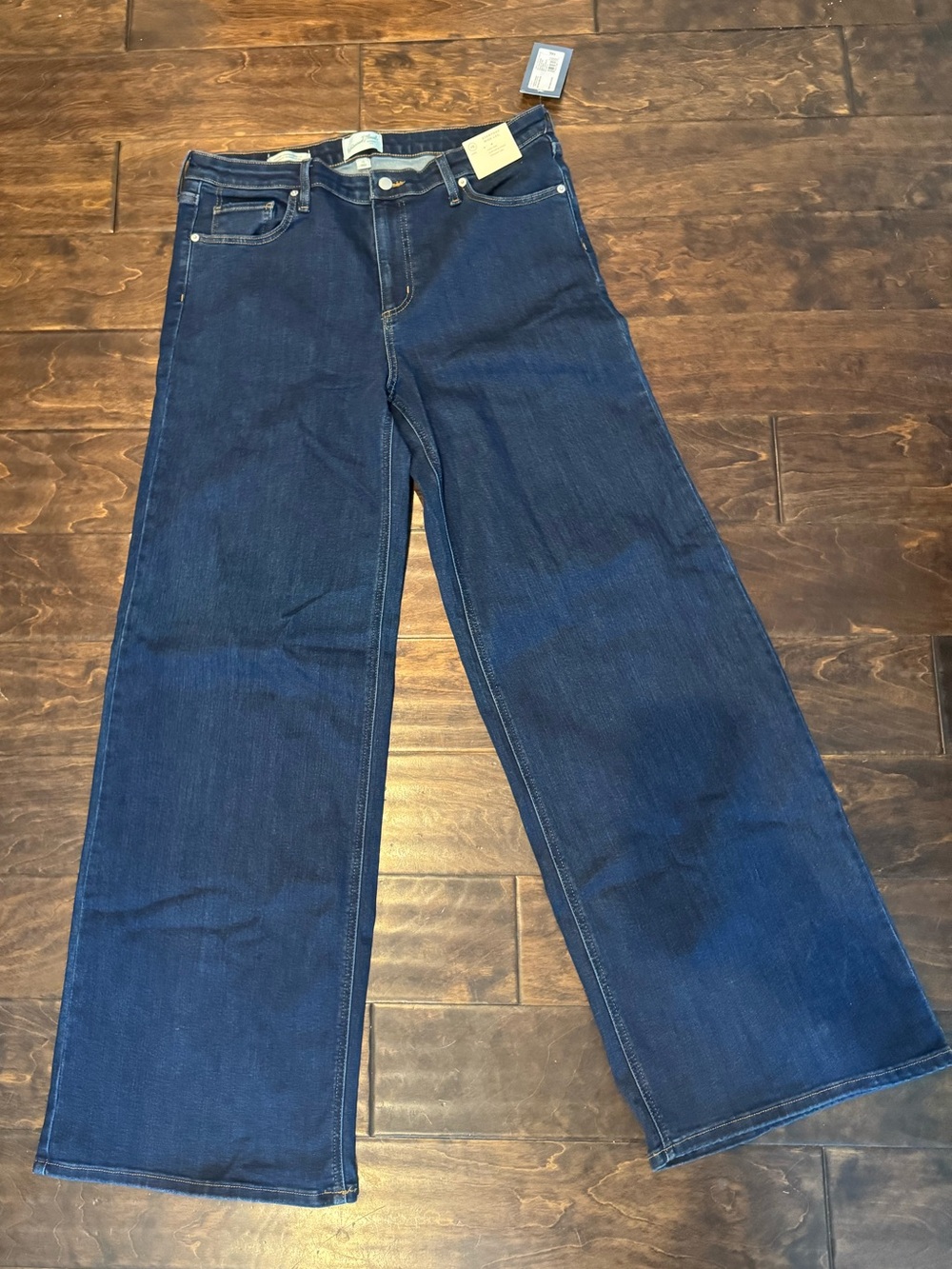 NWT Dark Wash High Rise Wide Leg Tall Jeans